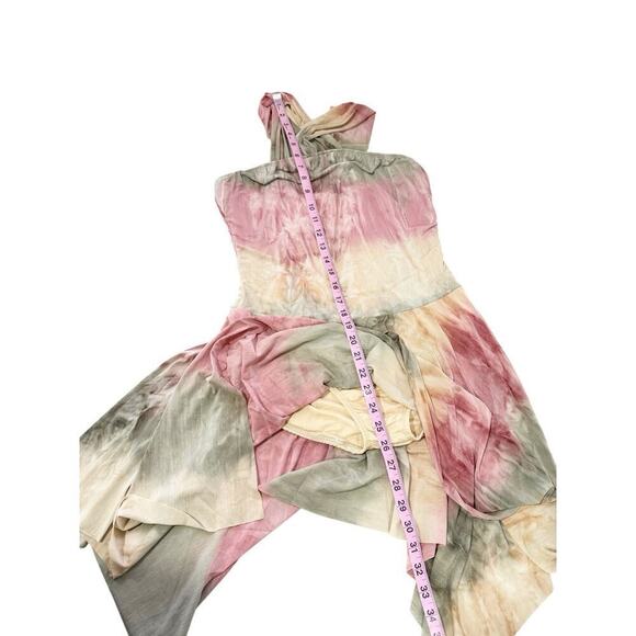 Dansco Watercolor Multicolor High Neck Lyrical Costume Sharkbite Hem Adult Large - Picture 11 of 12